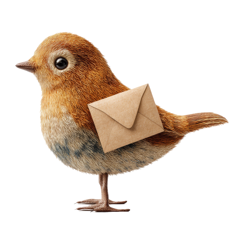 Mailing bird delivering message png
