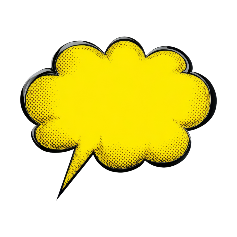 Close-up fun speech bubble design png