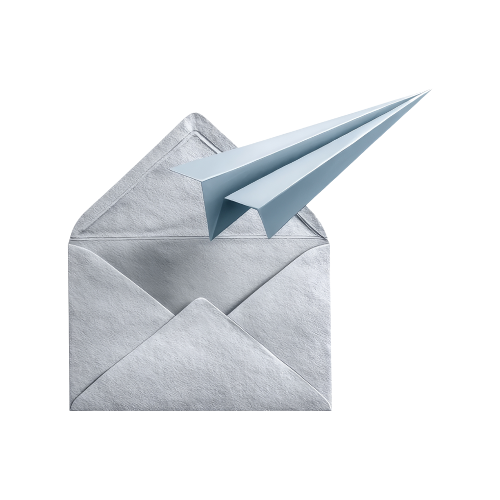 Paper airplane flight modern space art png