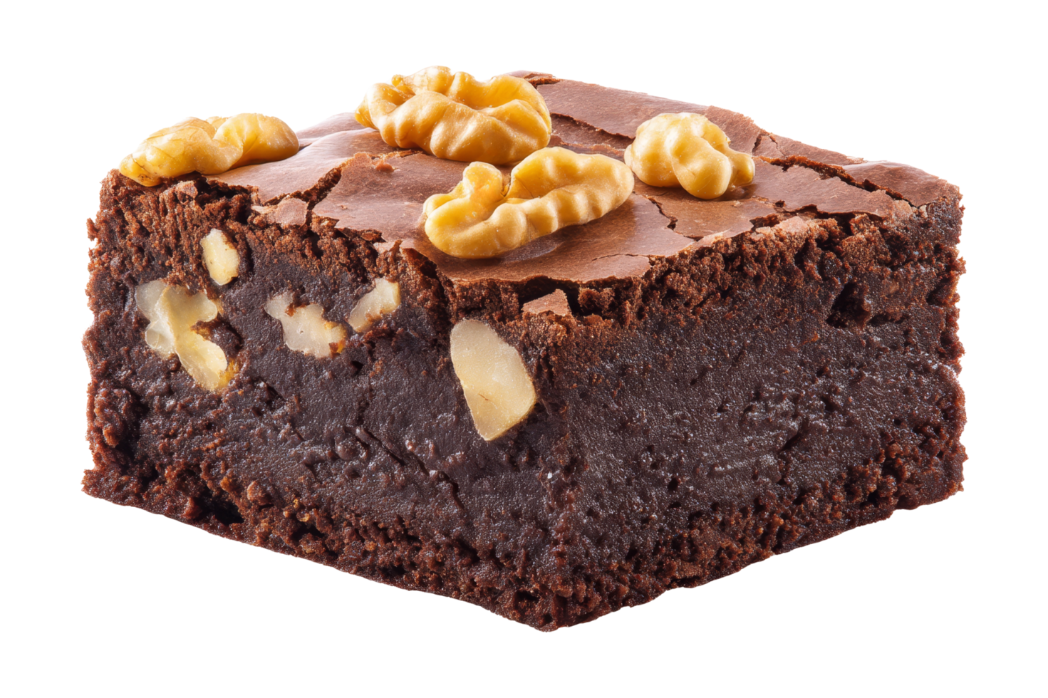 Decadent walnut brownie delight png