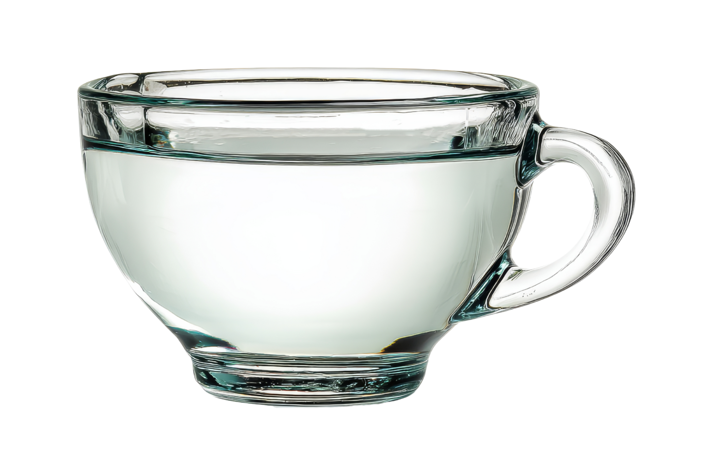 Isolated glass cup with water png