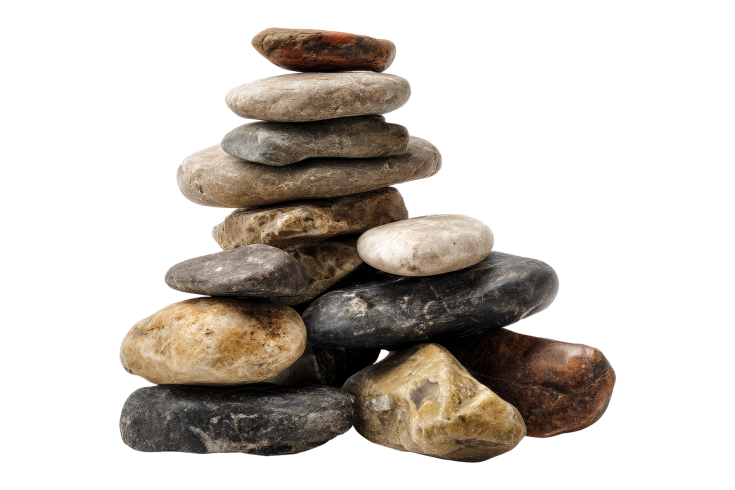 Isolated stone stack natural setting png