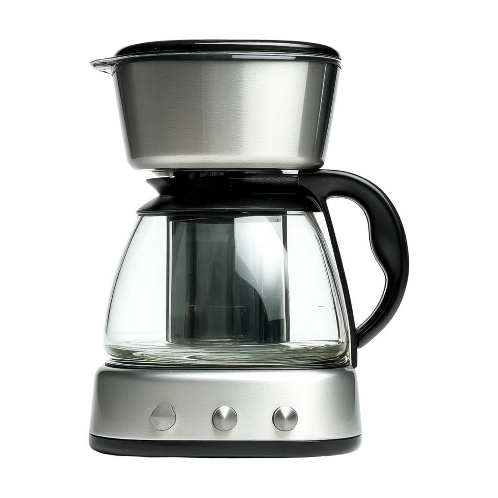 Isolated coffee maker in studio space png