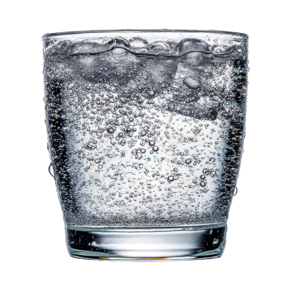Isolated bubbles in clear drink studio png