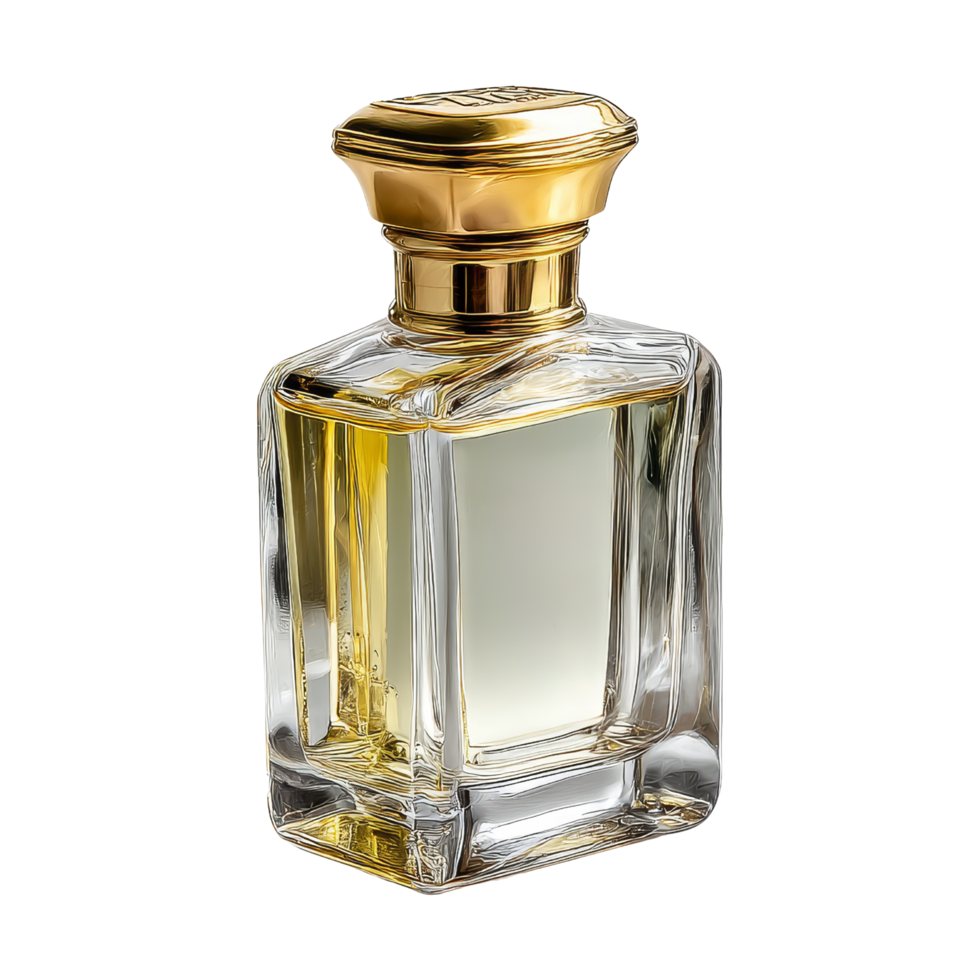 Elegant perfume bottle showcase png