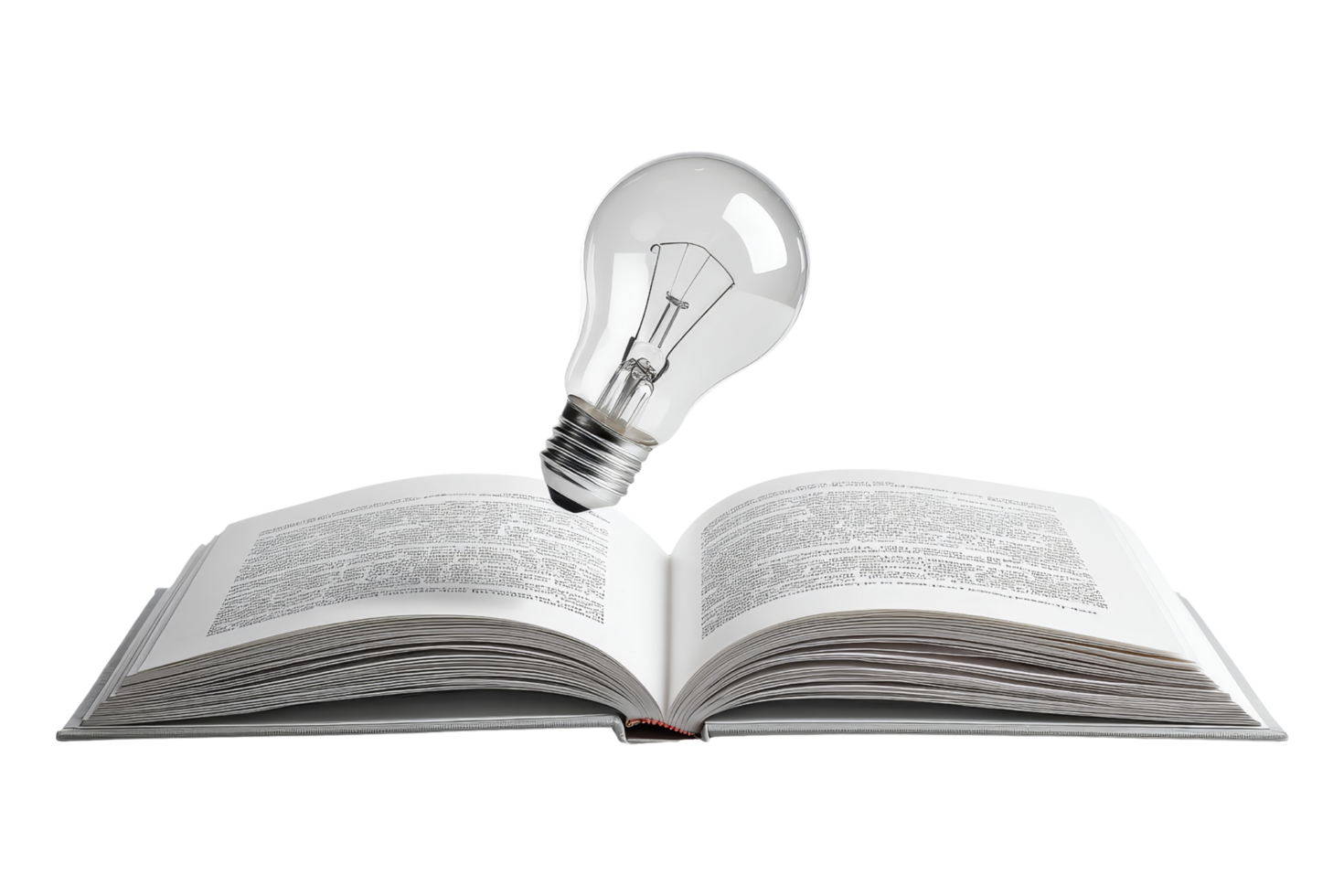 Inspiring ideas open book light png