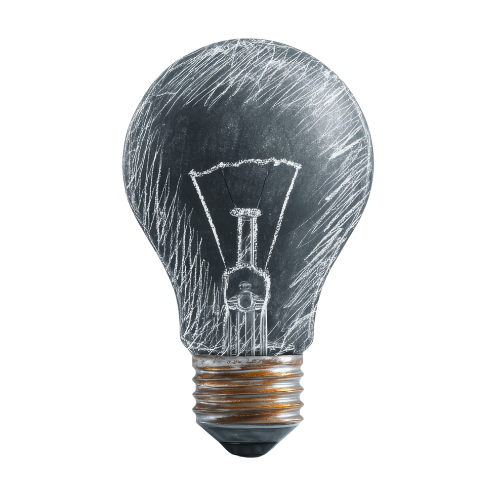 Creative light bulb studio png