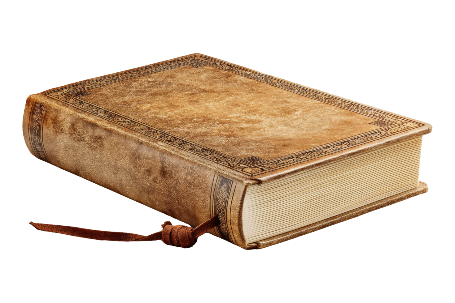 Antique book on wooden table close-up png