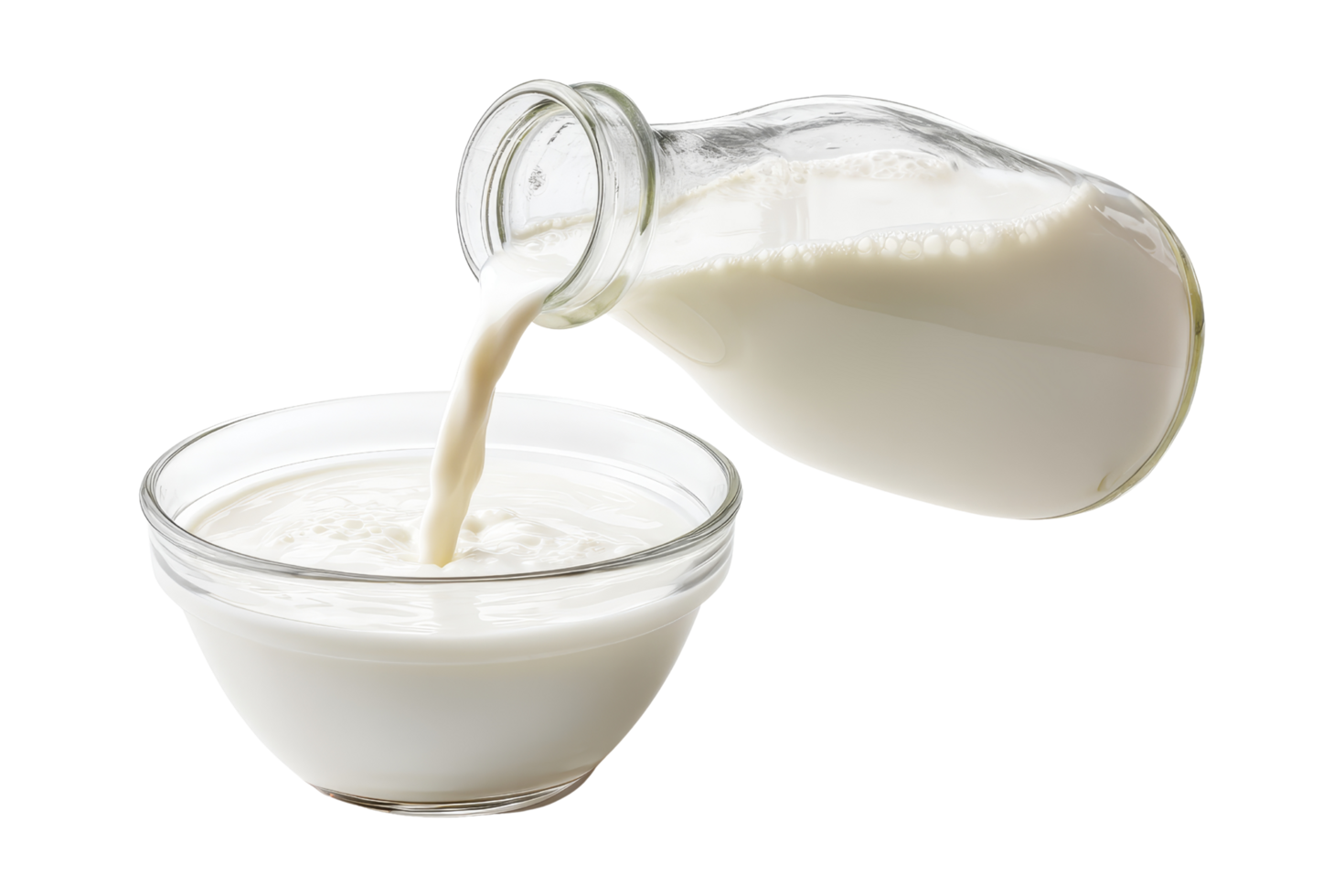 Pouring fresh milk into bowl kitchen png