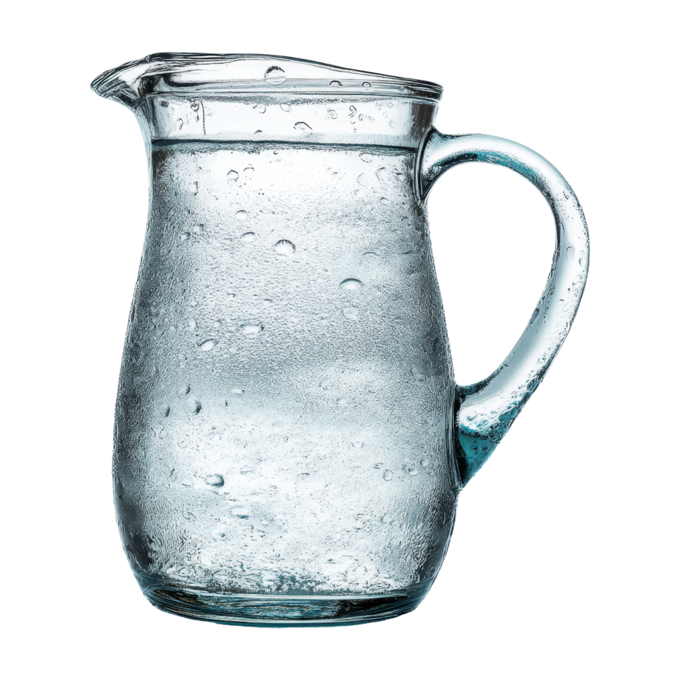 Studio isolated glass pitcher png