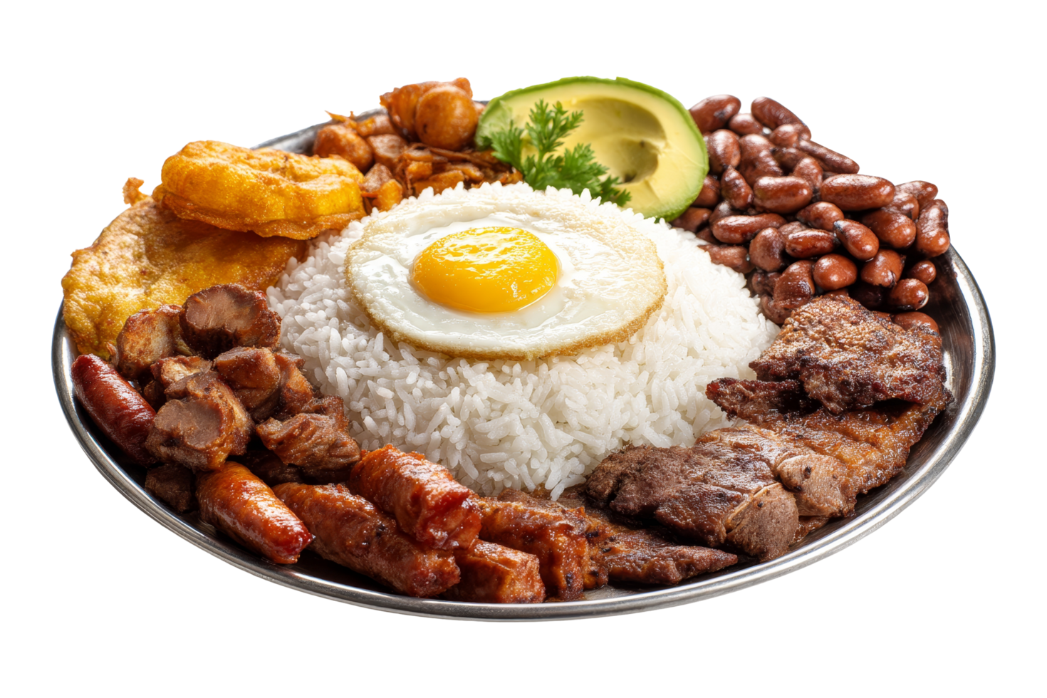 Cozy flavorful rice and beans plate png