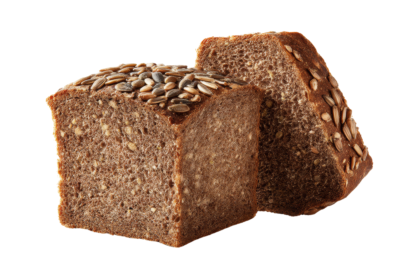 Fresh whole grain bread bakery food warm top view png