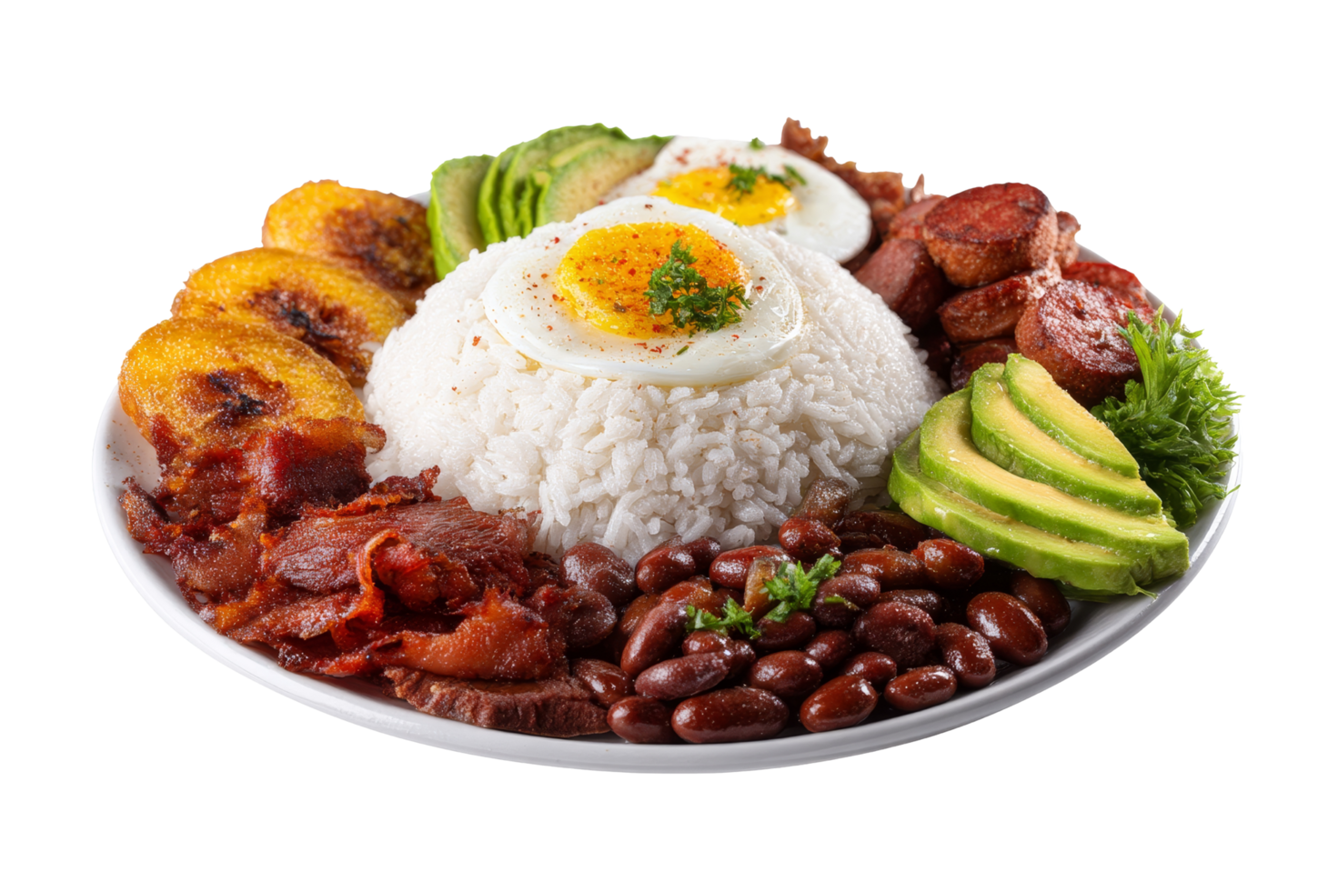 Close-up of a tasty breakfast platter png