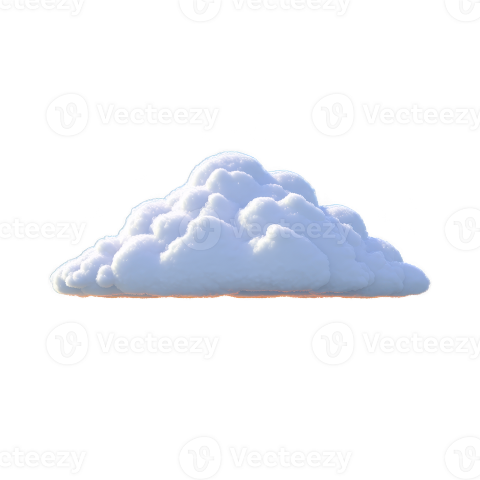 Fluffy white cloud floats against transparent background, showcasing its soft and airy texture. cloud appears light and serene, evoking sense of calm and tranquility png