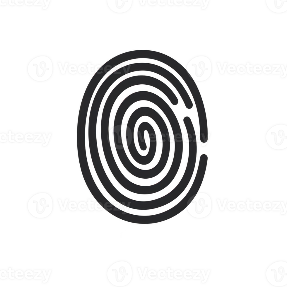 black spiral pattern on transparency background creates hypnotic effect, drawing viewer attention to its center. simple yet intriguing design evokes sense of mystery and curiosity png