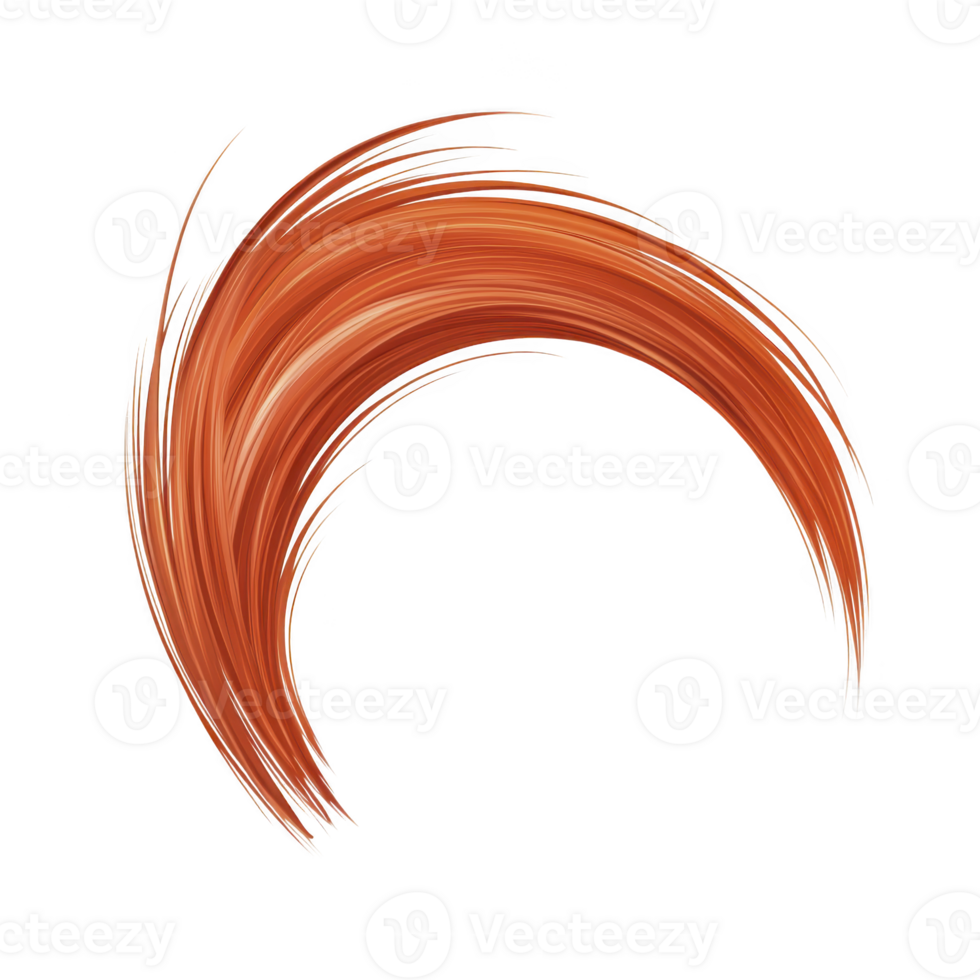 dynamic, swirling brushstroke in vibrant shades of orange and red creates energetic and artistic design. abstract shape resembles crescent or wave, conveying movement and creativity png