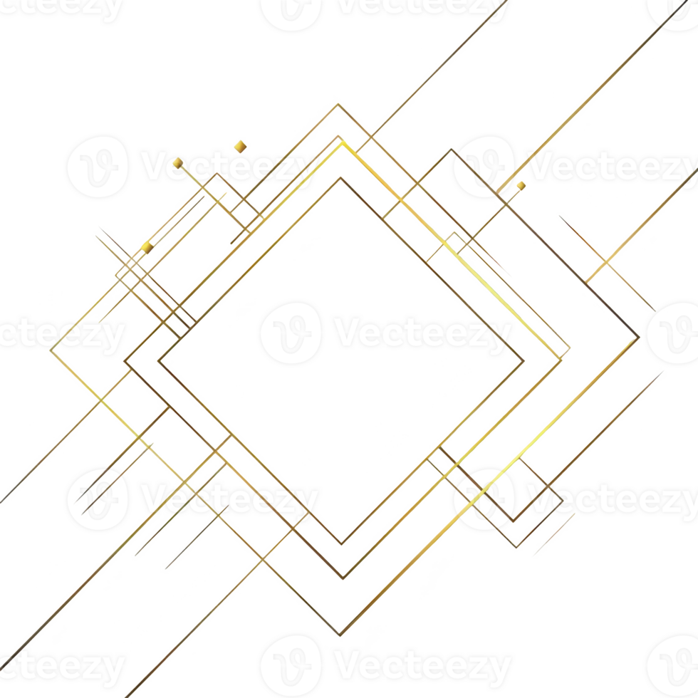 geometric design featuring intersecting gold lines forms abstract pattern with central diamond shape. elegant and modern style creates sense of sophistication and luxury png