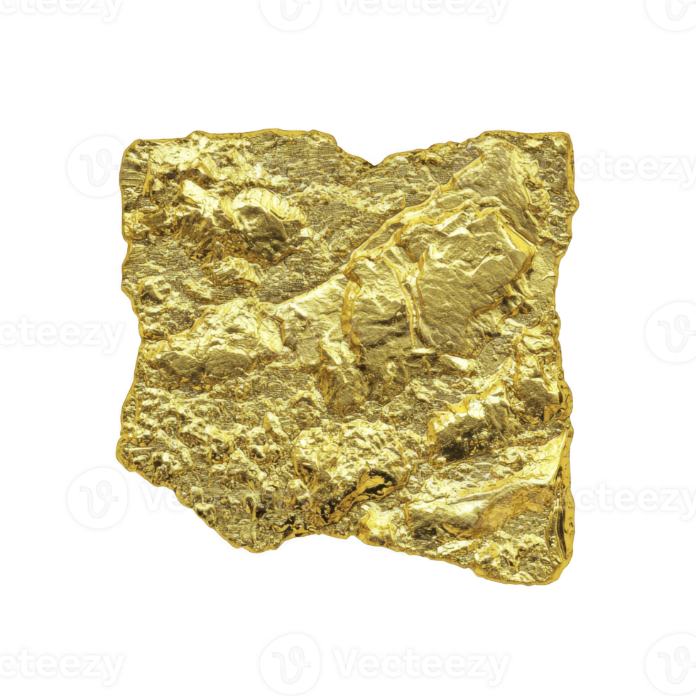 shiny, textured gold nugget with rough, natural surface, showcasing its raw and unrefined beauty. nugget bright golden color and irregular shape highlight its authenticity png
