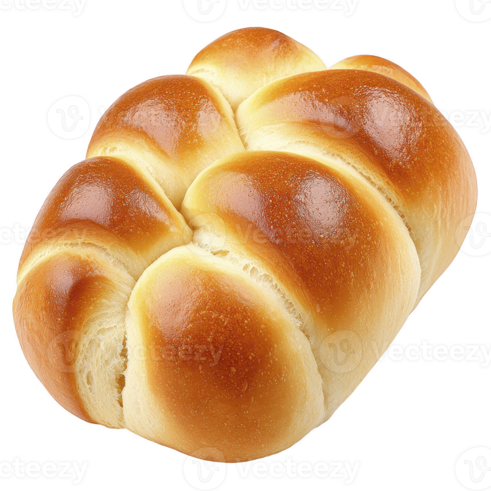 Freshly baked, glossy, golden brown bread roll with soft, fluffy texture, perfect for breakfast or snack. bread shiny crust adds appetizing appeal png