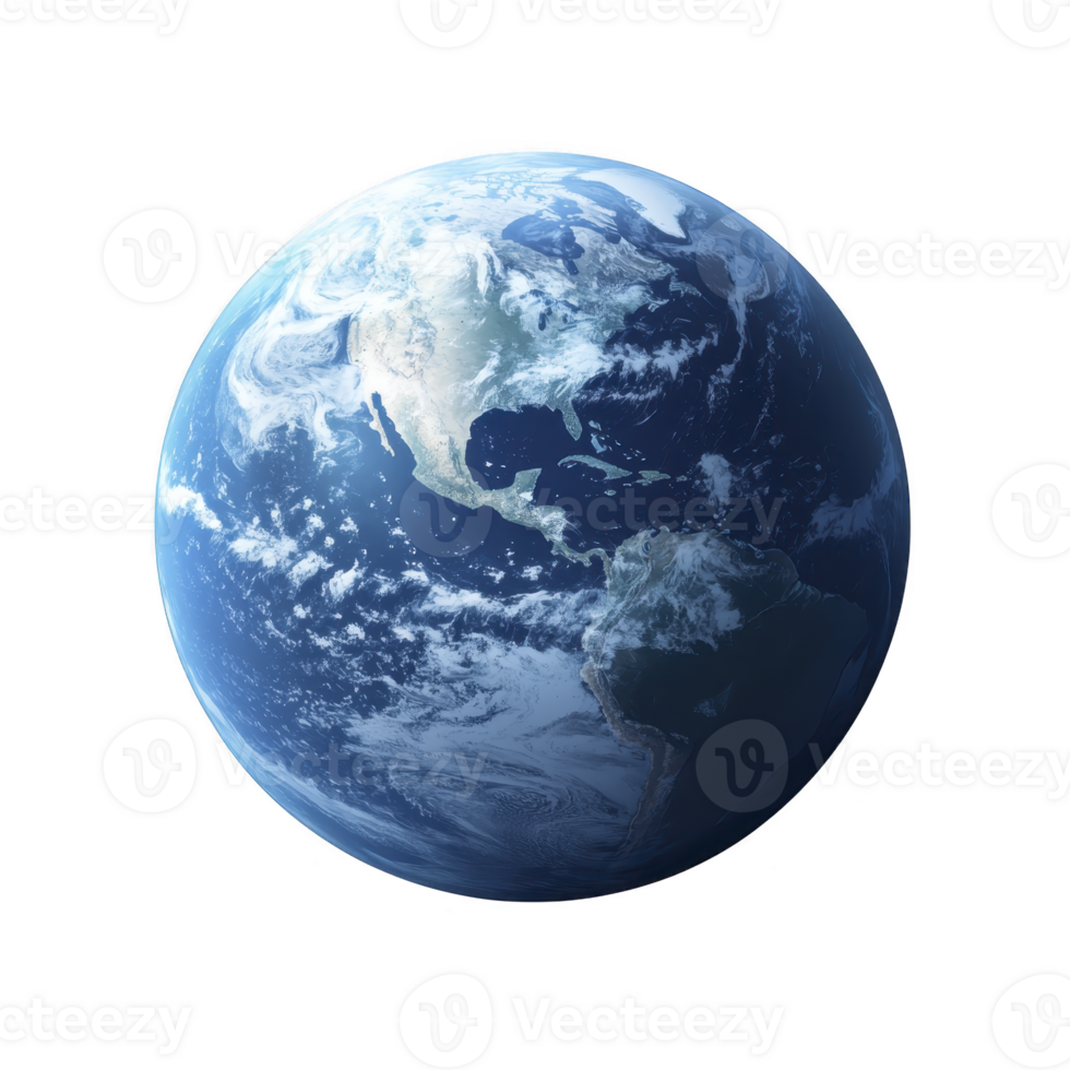 stunning view of Earth from space, showcasing vibrant blue oceans, swirling white clouds, and diverse landmasses. image captures planet beauty and fragility png