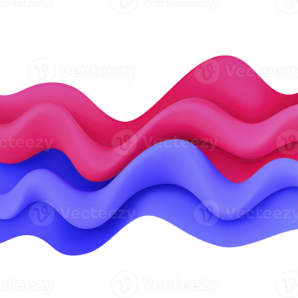 vibrant abstract image featuring wavy, flowing shapes in shades of pink and blue, creating dynamic and modern design. smooth curves and bold colors evoke sense of movement and energy png