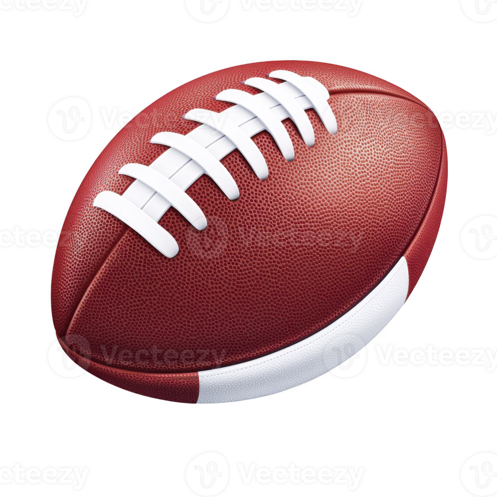 A classic American football with textured brown leather and white laces, perfect for sports enthusiasts and game day excitement png
