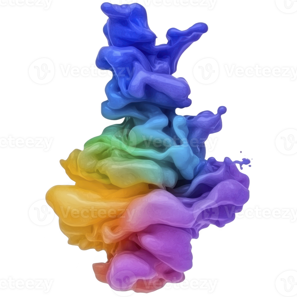 vibrant swirl of colorful smoke creates mesmerizing abstract pattern, blending shades of blue, green, yellow, and purple in fluid motion. dynamic flow evokes sense of creativity and energy png