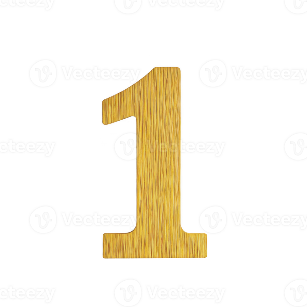 An image shows large, textured, golden number one on transparency background, symbolizing leadership or first place png