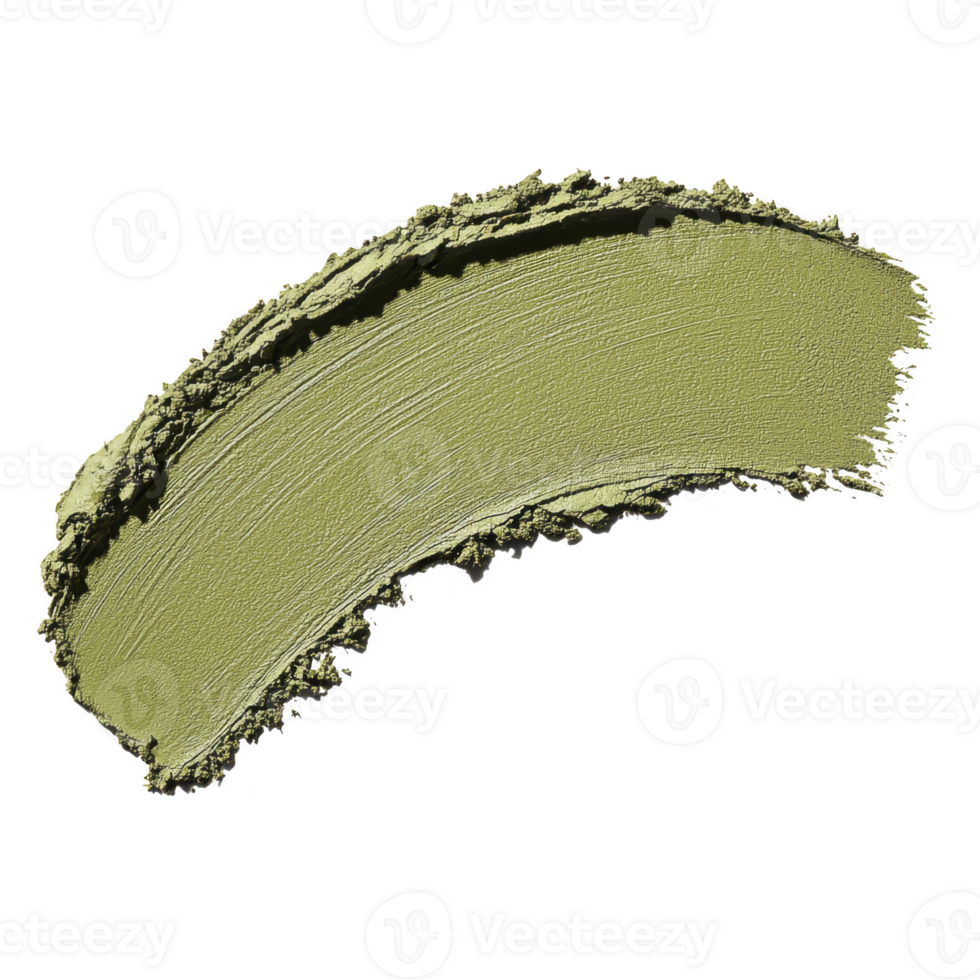 textured green brushstroke of paint on transparency background, showcasing smooth and artistic application. stroke has rough edges, adding dynamic and creative feel png