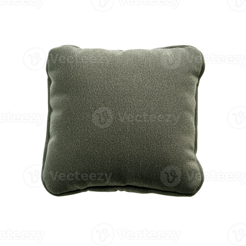 soft, square, green cushion with textured fabric surface, perfect for adding comfort and style to any living space. cushion simple design complements various decor themes png