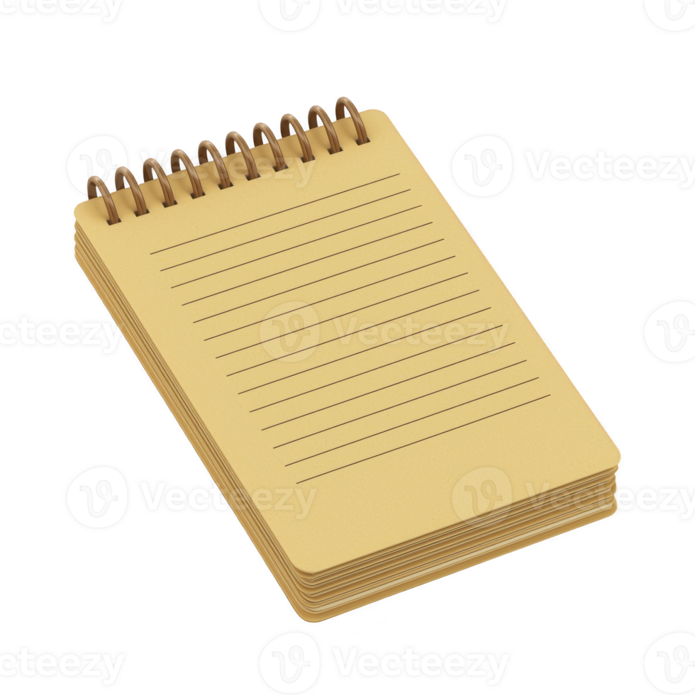 small spiral bound notebook with lined pages is shown, ideal for jotting down notes or ideas. notebook has simple, practical design, perfect for everyday use png