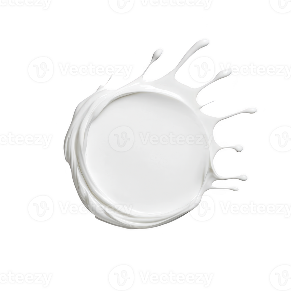 splash of white liquid forms circular pattern against transparency background, creating dynamic and artistic visual. fluid motion and contrast evoke sense of energy and creativity png