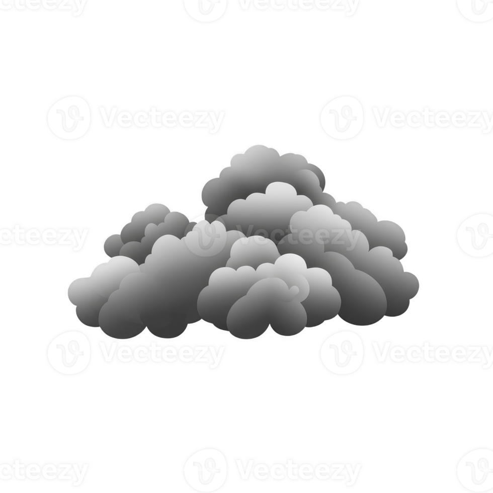 cluster of dark gray clouds symbolizes impending storm, conveying sense of foreboding and tension. clouds are dense and layered, suggesting heavy rain or thunderstorm png