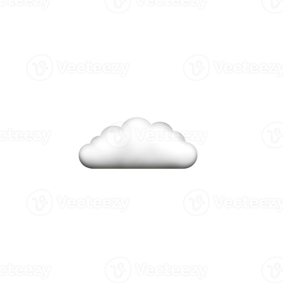fluffy white cloud icon on transparency background, symbolizing simplicity and minimalism. cloud appears soft and rounded, evoking sense of calm and tranquility png