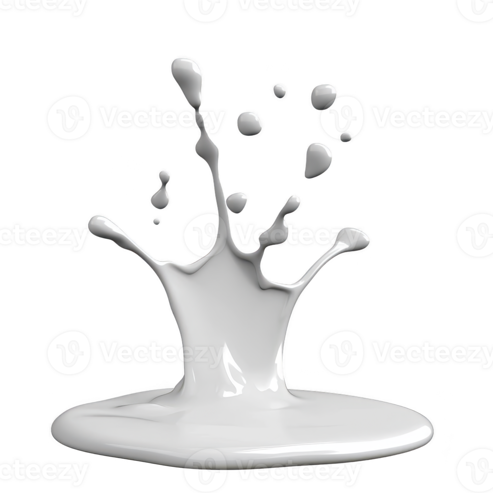 splash of white liquid creates artistic and dynamic shape against transparent background, capturing motion and fluidity. droplets are suspended in mid air, adding sense of energy png