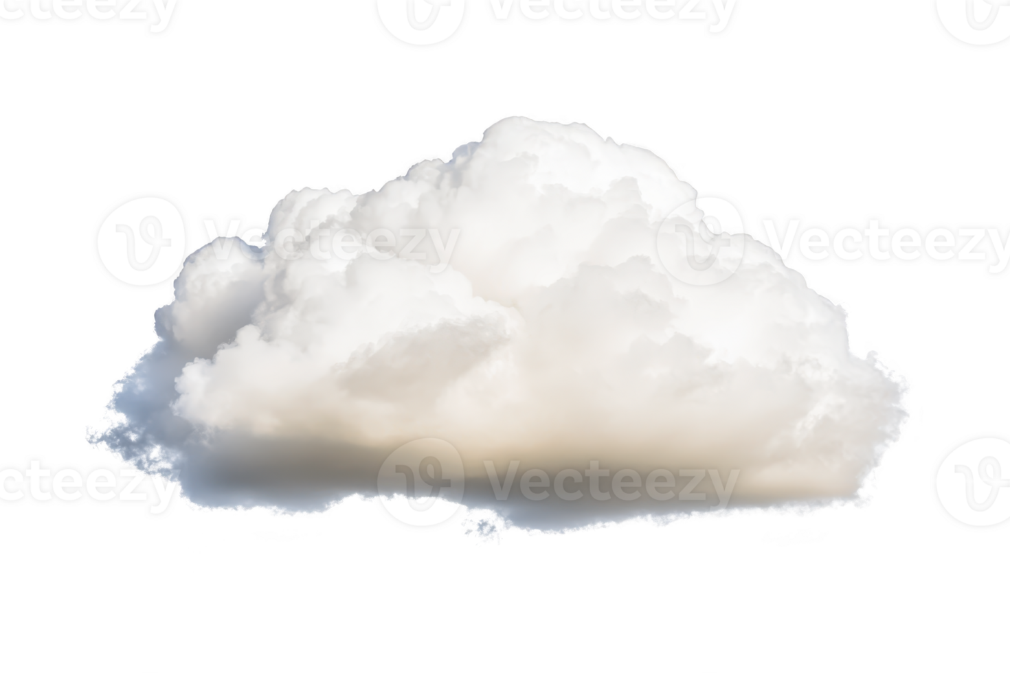 fluffy white cloud floats against transparent background, showcasing its soft and airy texture. cloud appears light and ethereal, evoking sense of calm and tranquility png
