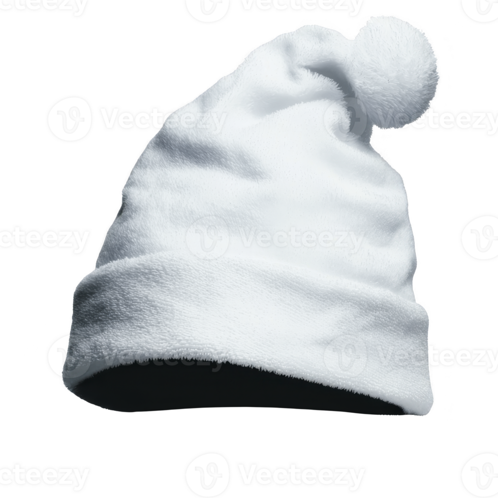 cozy white winter hat with fluffy pom pom, perfect for keeping warm in cold weather. soft texture and simple design make it versatile accessory for any winter outfit png