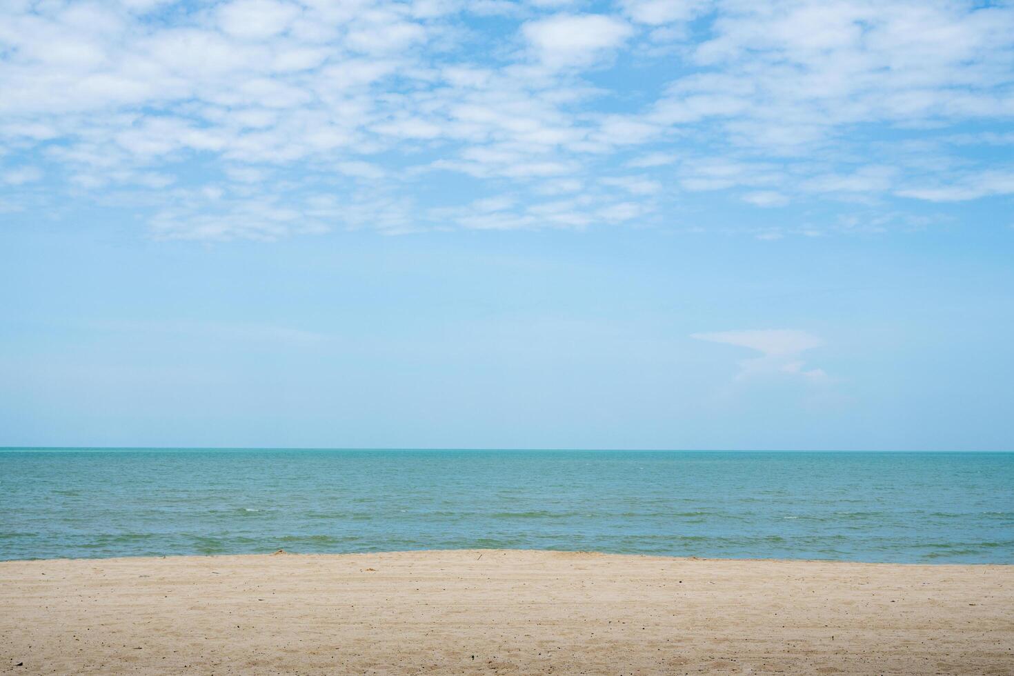 Panorama sea view horizon beautiful landscape. Beautiful view of the vast sea, beach, clear sky and calm waves, travel, blue sky background in day time photo