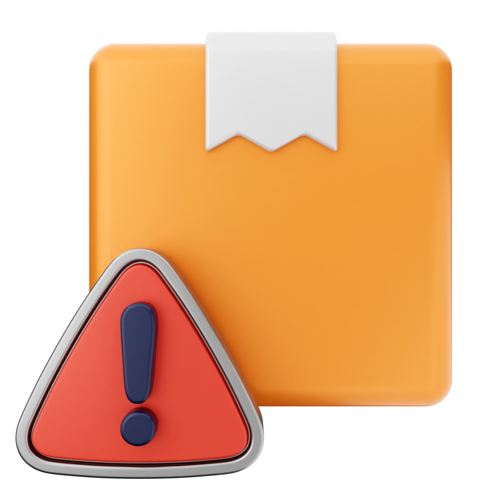A folder icon with a warning sign and an orange folder png