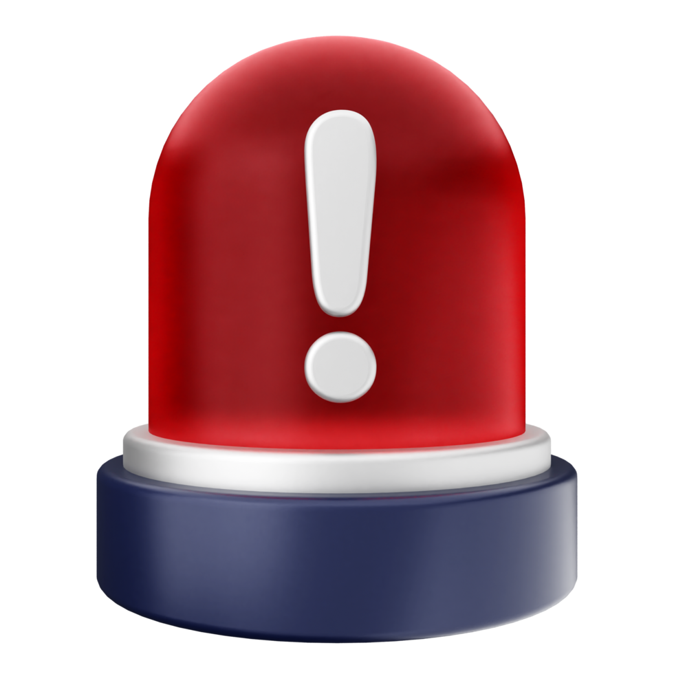 A red warning light with an exclamation mark png