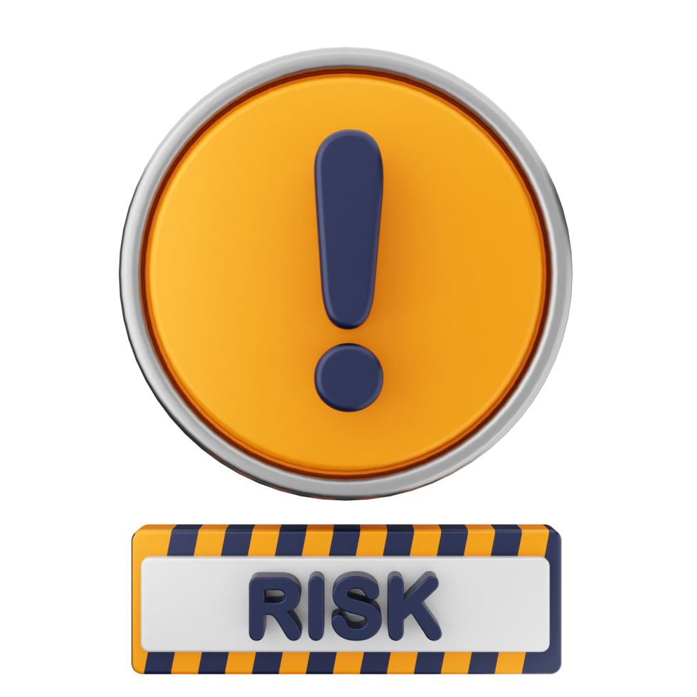 A risk sign with an exclamation mark on it png