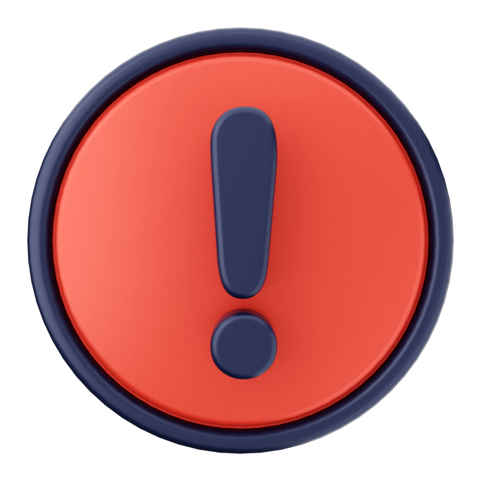 A red and blue exclamation mark icon on a black background png