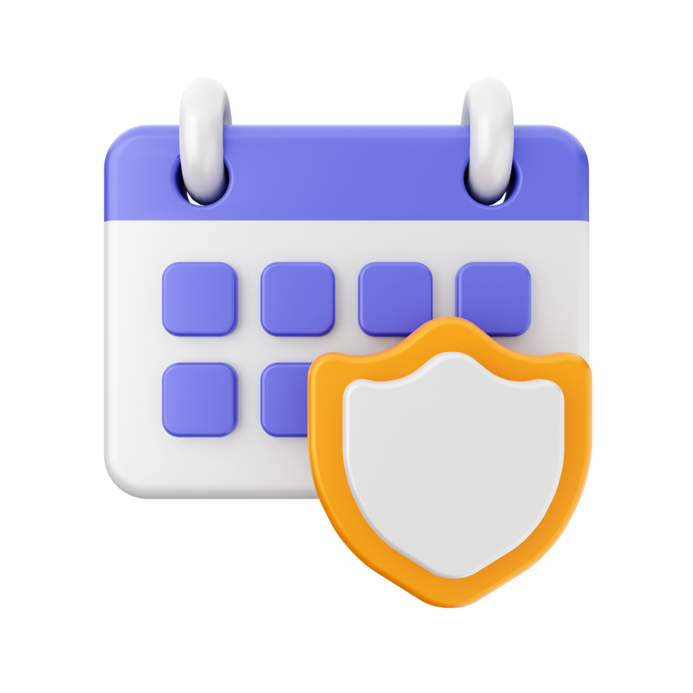 A calendar with a shield on it png