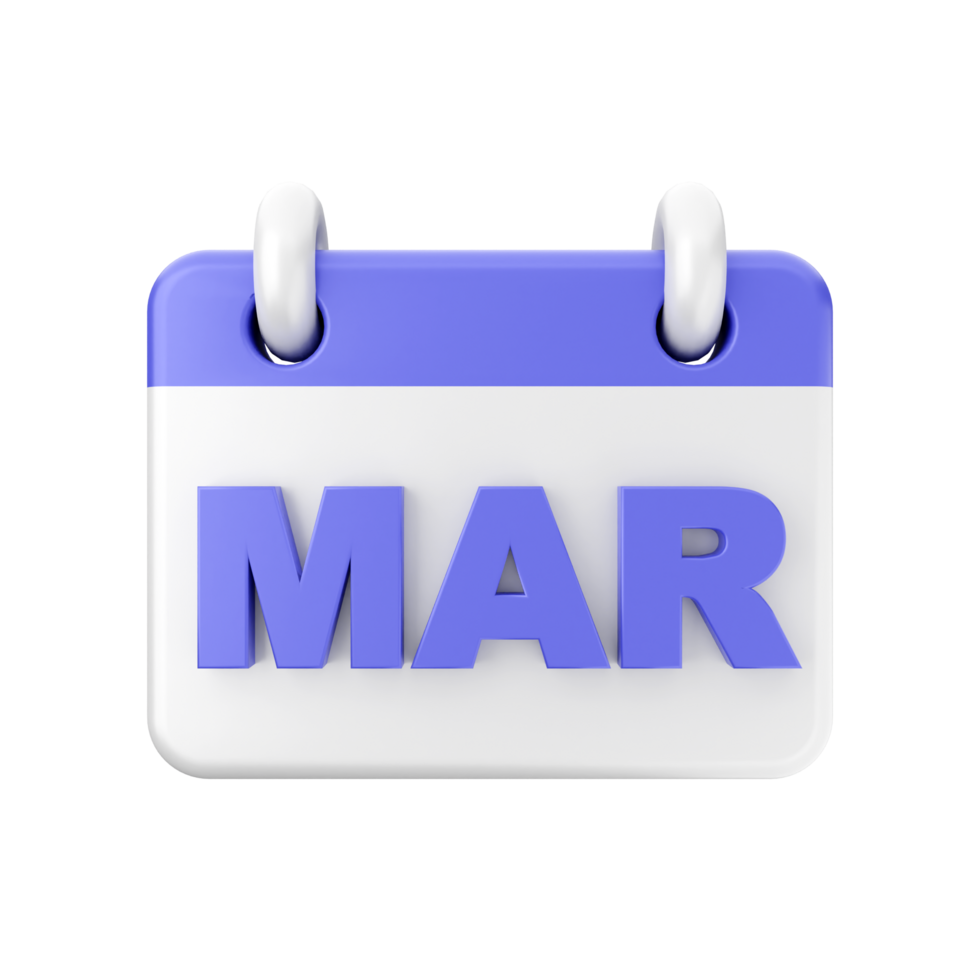 March calendar icon on black background png