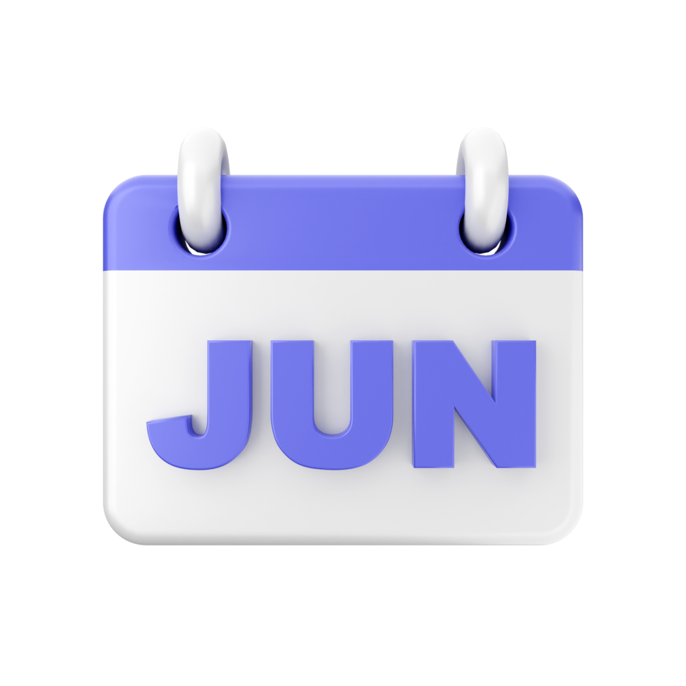 June calendar icon on black background png