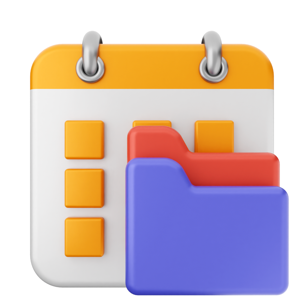 The calendar icon is shown with a folder icon png