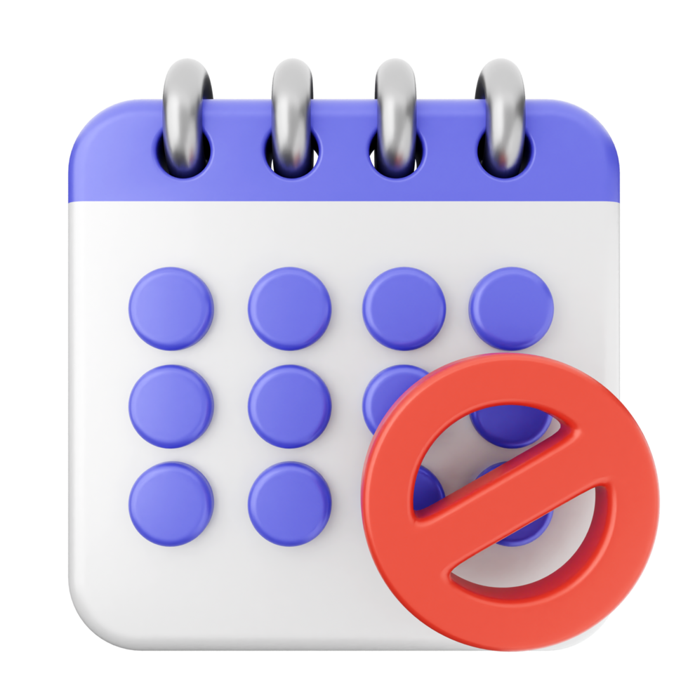 A calendar with a red circle around it png