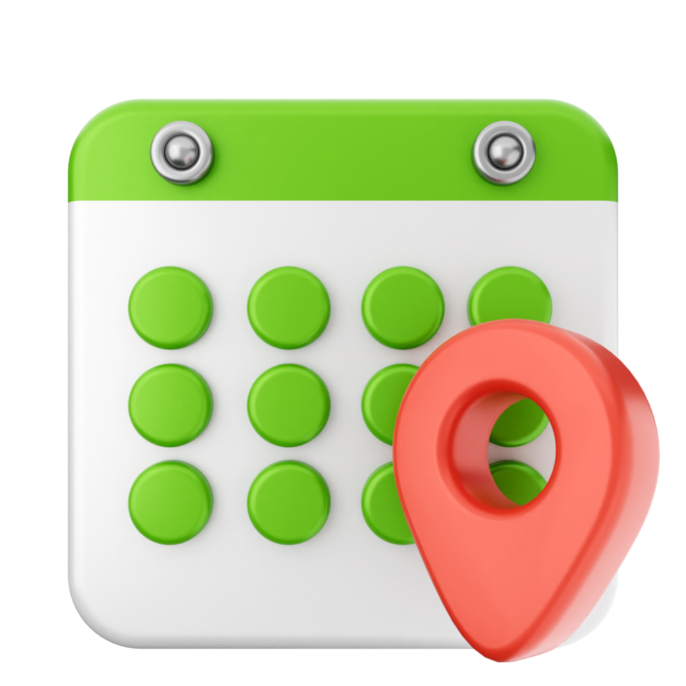 Calendar app icon with pin png