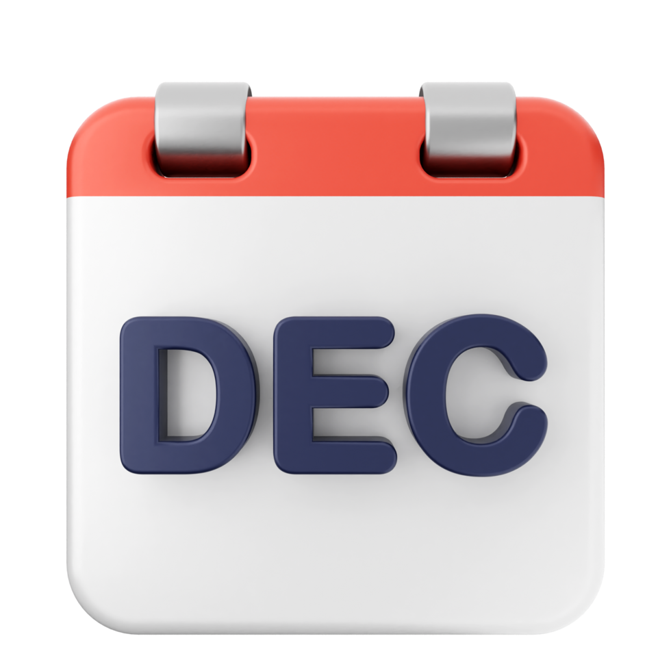 A calendar icon with the word december png