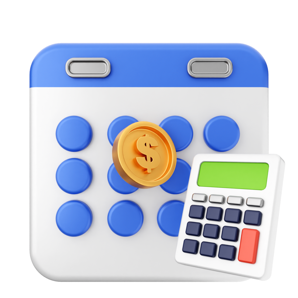Calendar app icon with calculator png